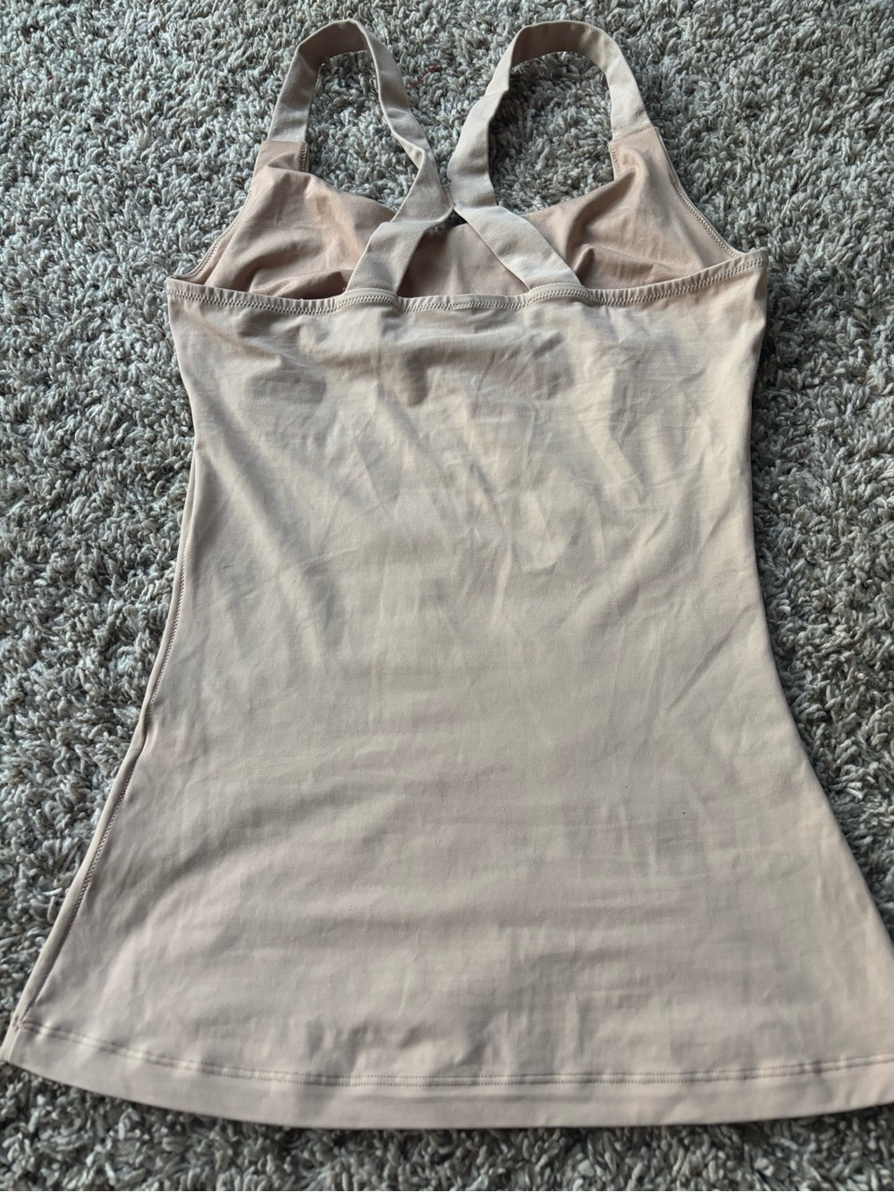 SPANX Nude/Tan Built-In Bra Tank with Racerback